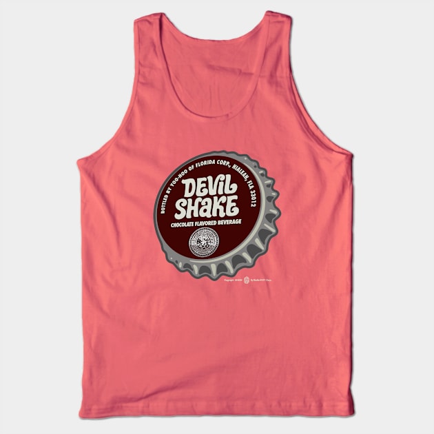 Vintage Devil Shake Chocolate Beverage Bottlecap Tank Top by StudioPM71